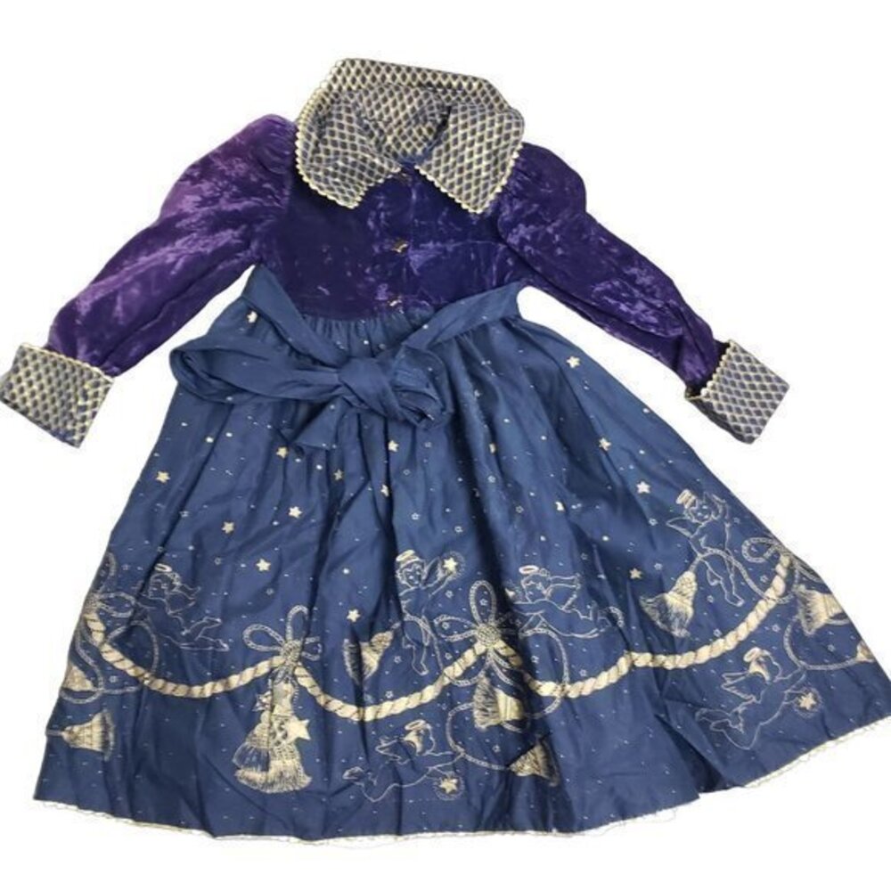 Vintage Daisy Kingdom Size 4 Velvet Tassels Windsor Dress RARE MADE IN‎ USA